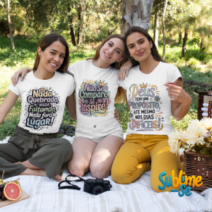 Camiseta Babylook Feminina 100% Algodão Fio Penteado